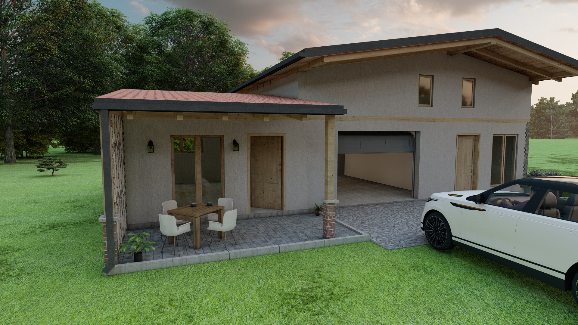 Summer house and garage