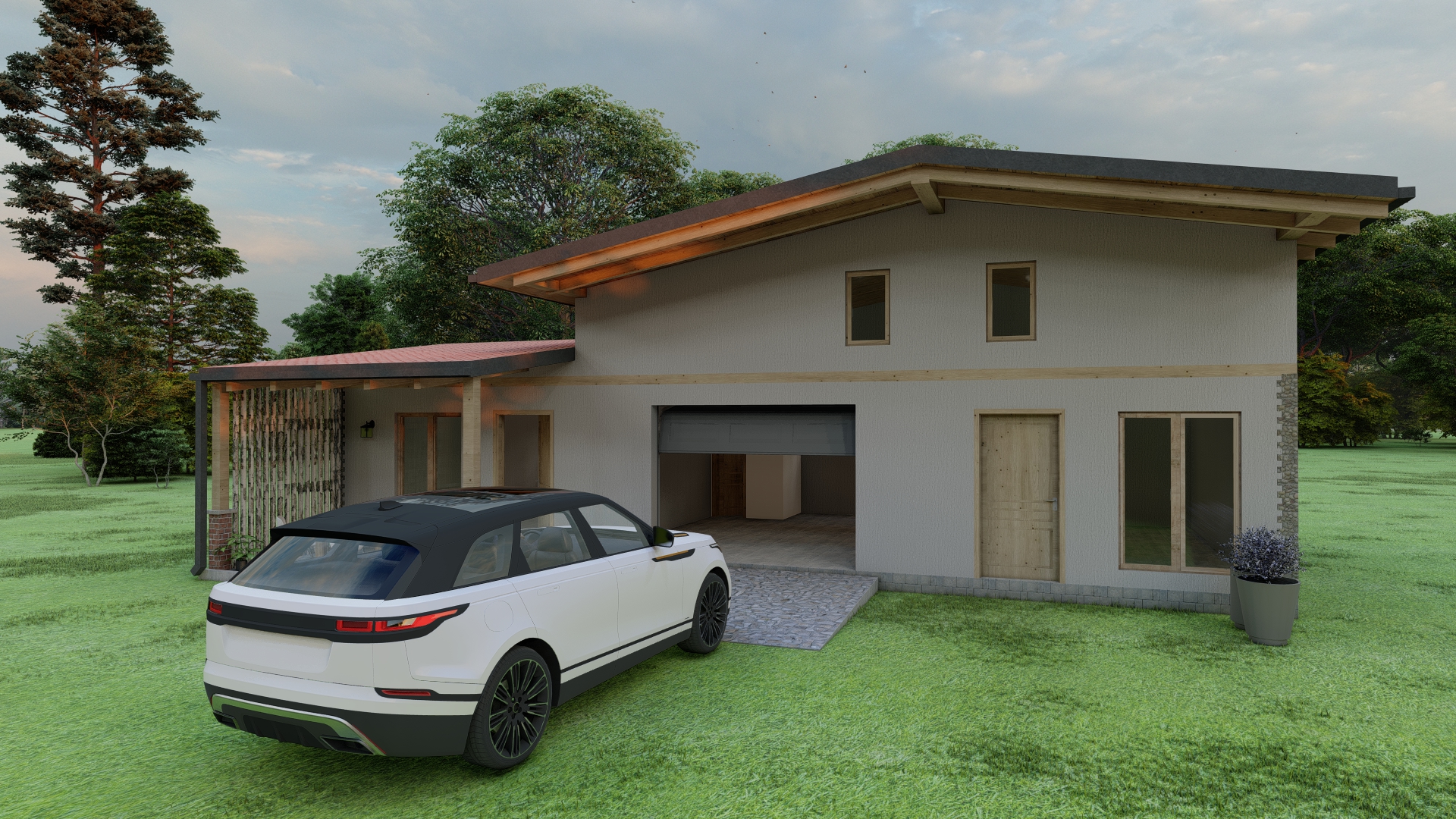 Summer house and garage