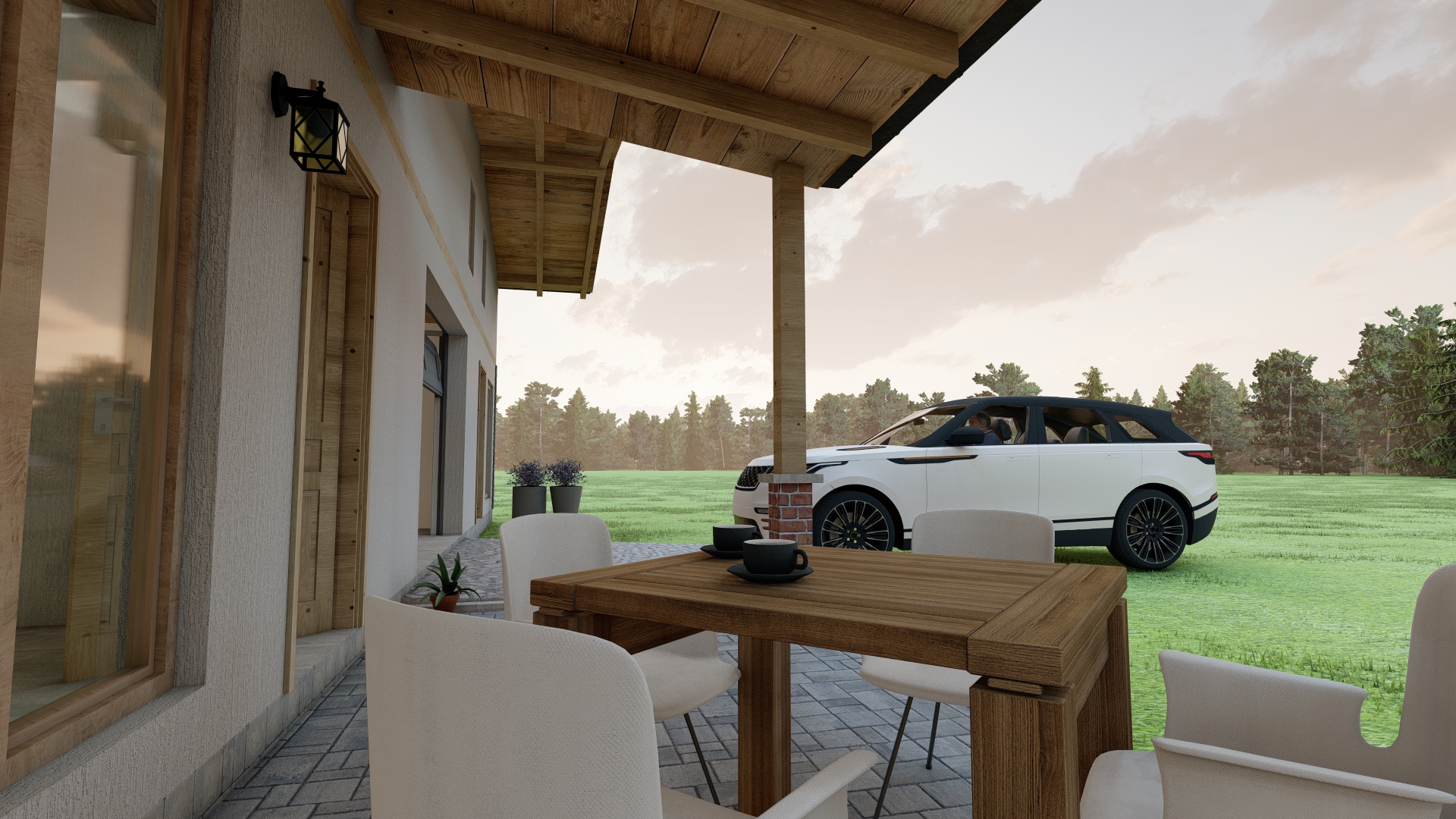 Summer house and garage